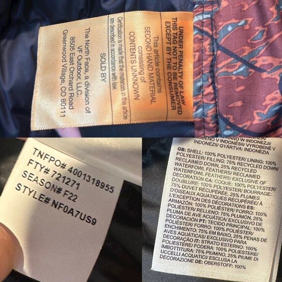 The North Face $390 Nuptse 71 Sierra Retro 600 Down WInter Snow Jacket Parka M - Picture 12 of 12